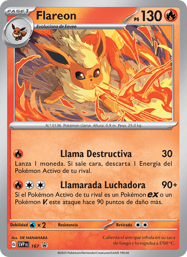 Flareon, carta 167 di SVP Black Star Promos