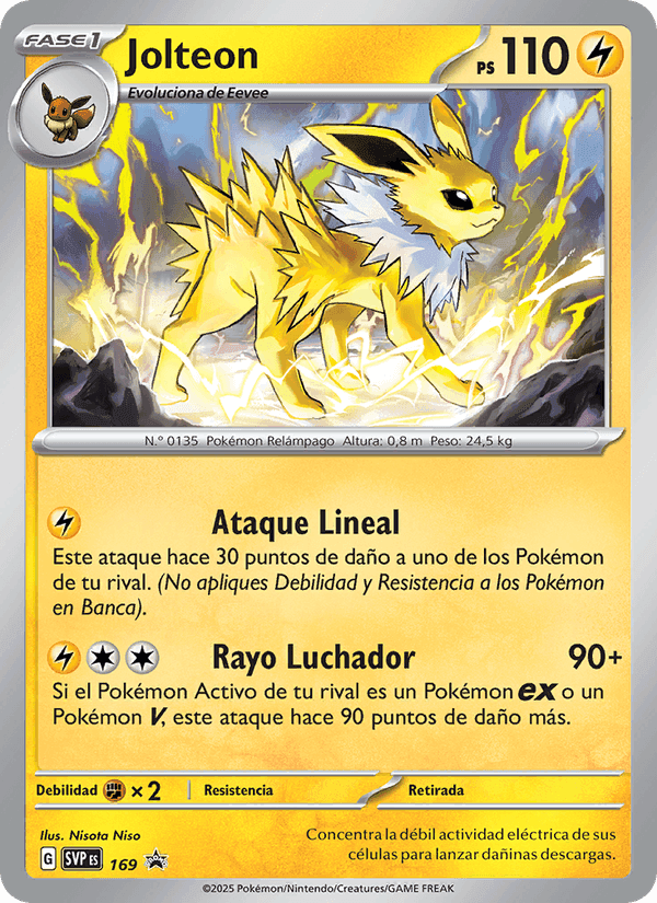 Jolteon, carta 169 de SVP Black Star Promos