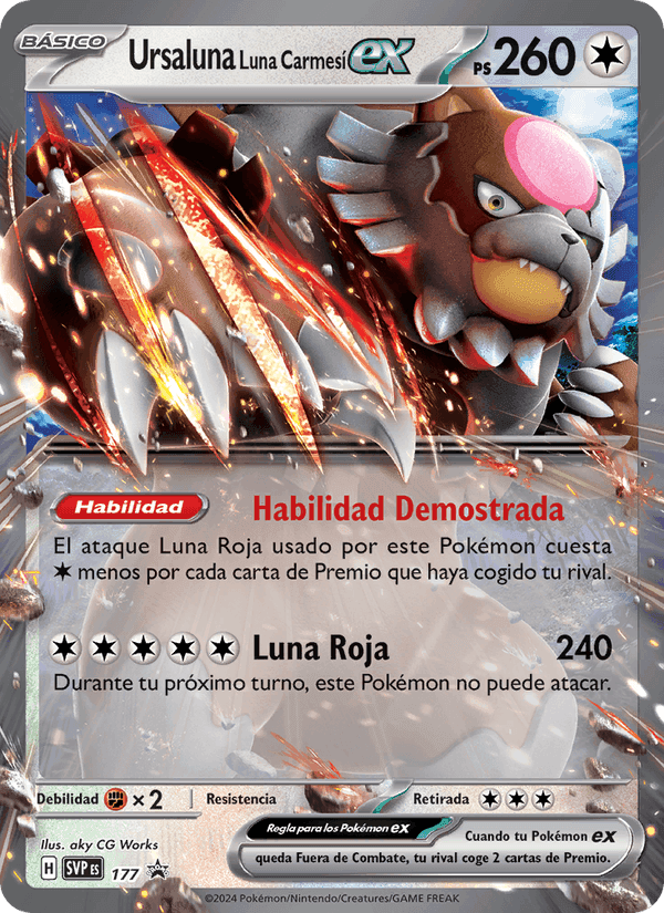 Ursaluna Luna Carmesí ex, carta 177 de SVP Black Star Promos