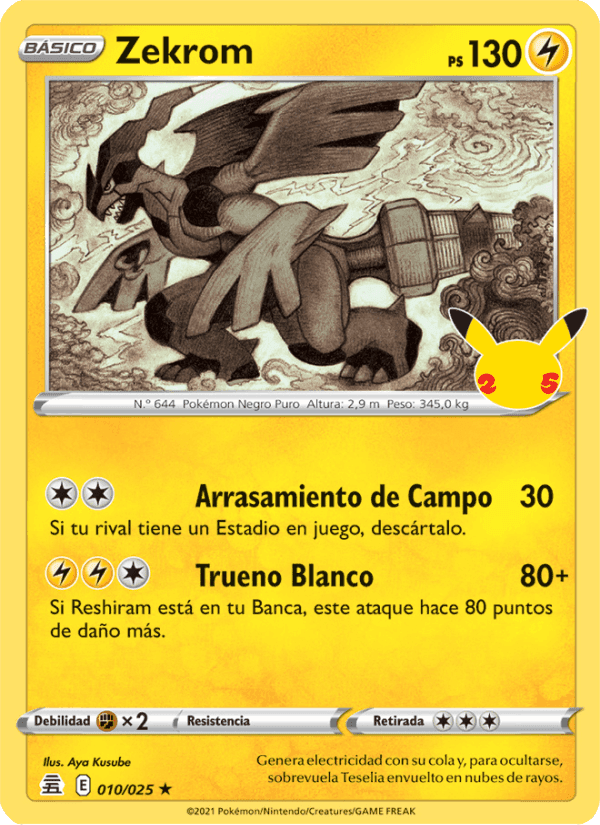 Zekrom, carta 10 de Celebraciones