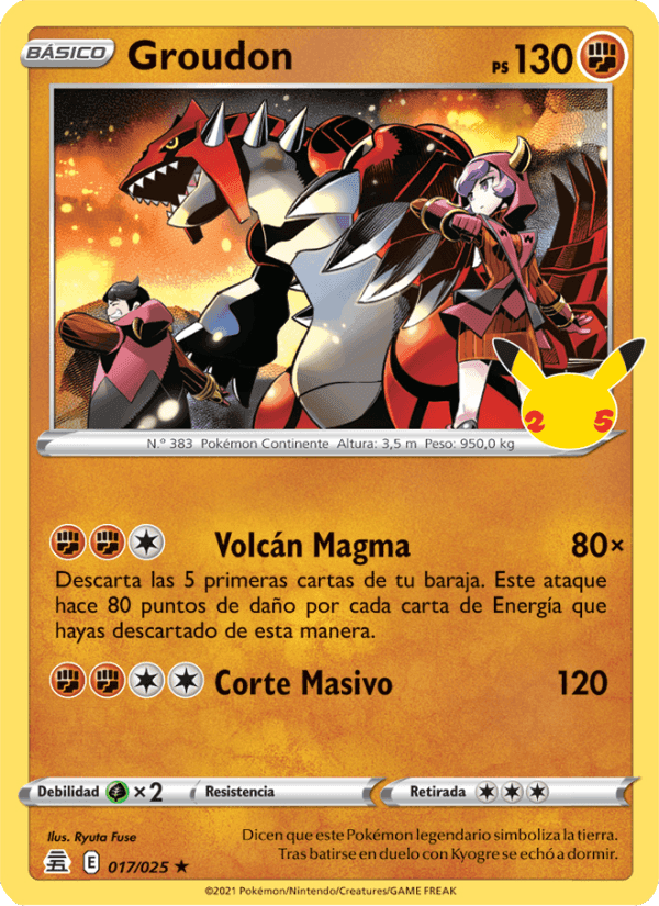 Groudon, carta 17 de Celebraciones