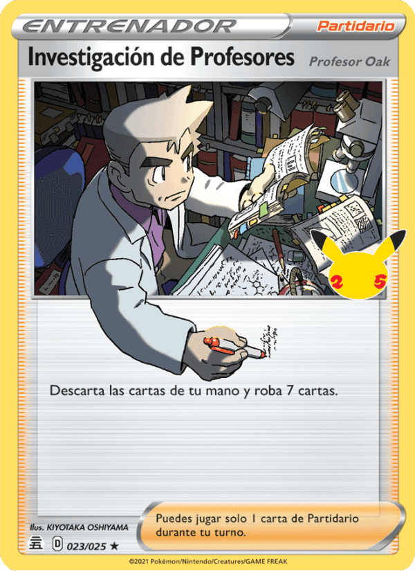 Investigación de Profesores (Profesor Oak), carta 23 de Celebraciones