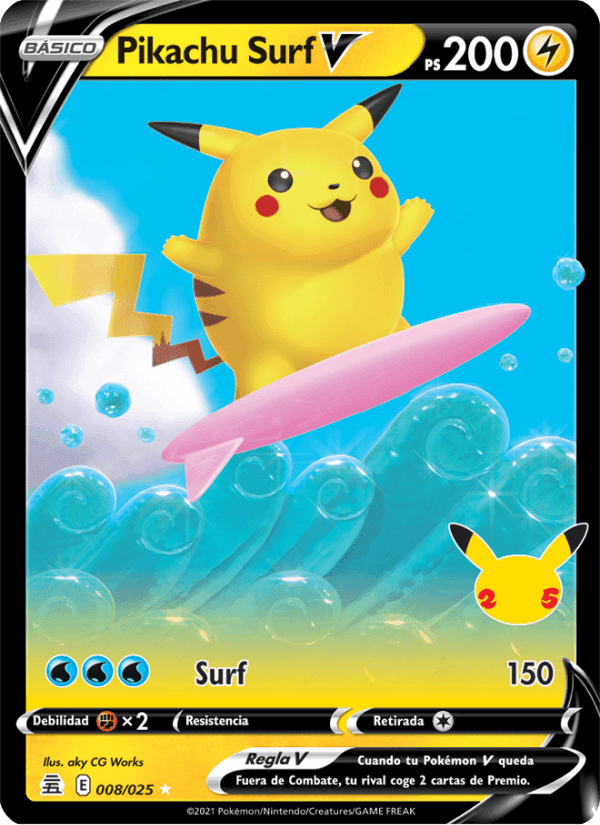 Pikachu Surf V, carta 8 de Celebraciones