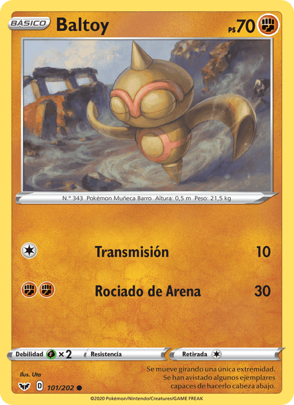 Baltoy, carta 101 de Espada y Escudo