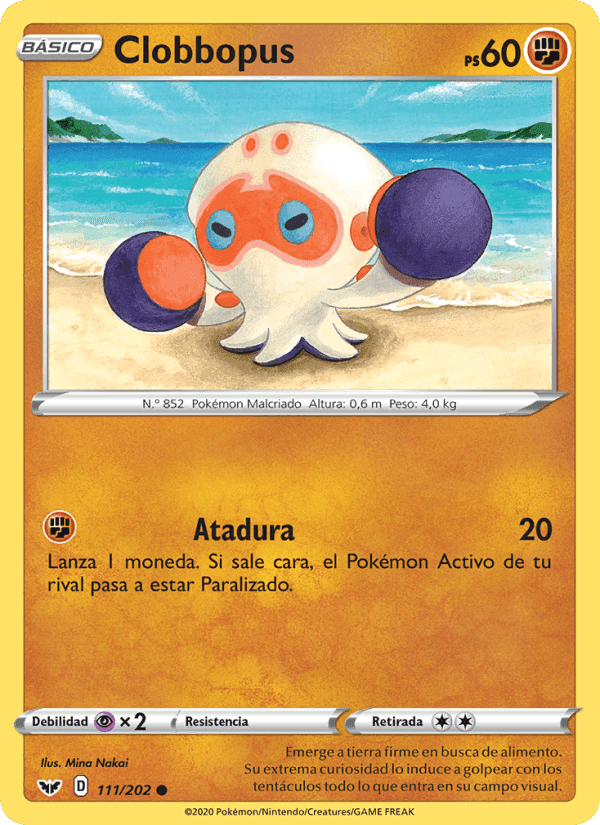 Clobbopus, carta 111 de Espada y Escudo