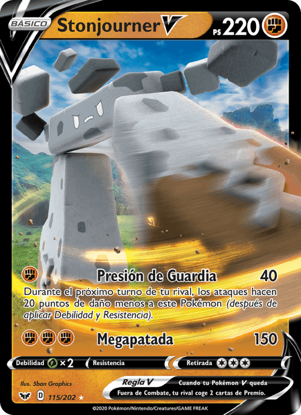 Stonjourner V, carta 115 de Espada y Escudo