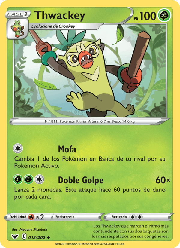 Thwackey, carta 12 di Espada y Escudo
