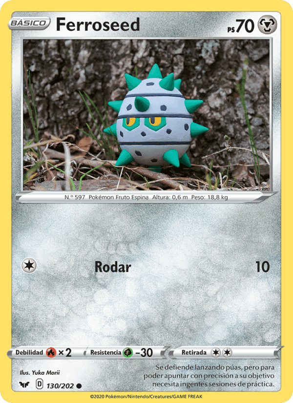 Ferroseed, card 130 from Espada y Escudo