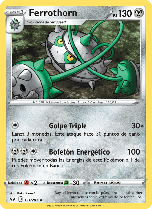 Ferrothorn, carta 131 de Espada y Escudo