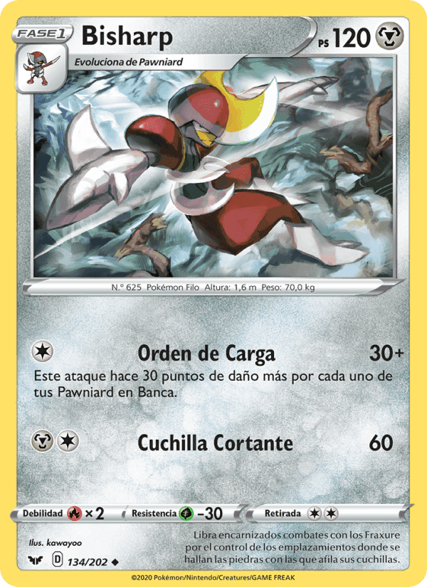 Bisharp, card 134 from Espada y Escudo
