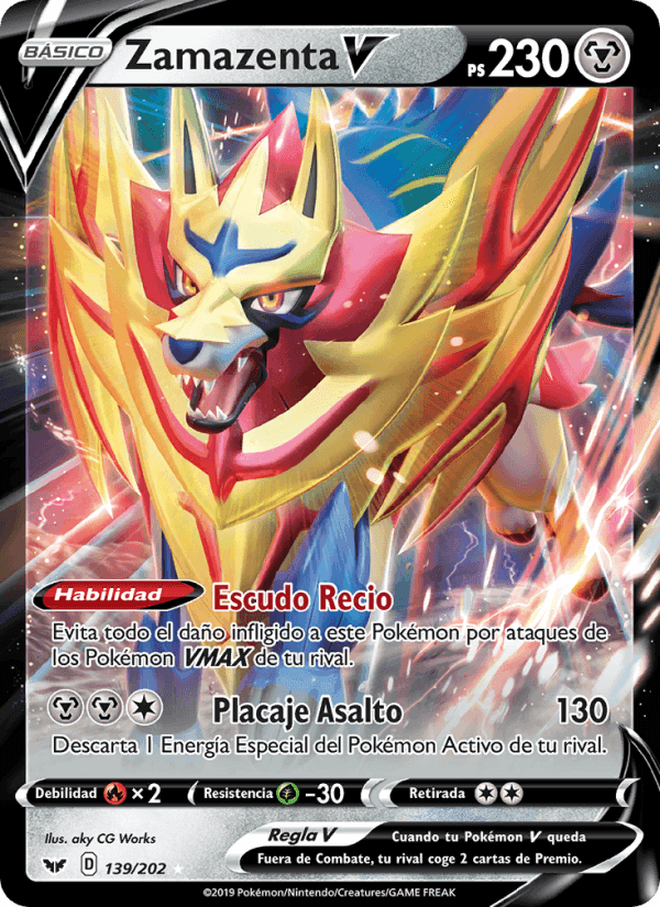 Zamazenta V, card 139 from Espada y Escudo
