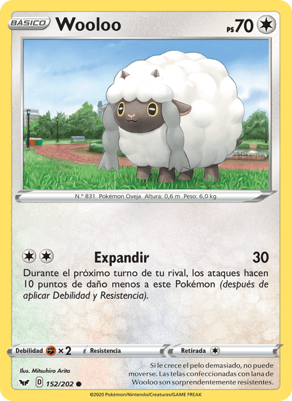 Wooloo, card 152 from Espada y Escudo