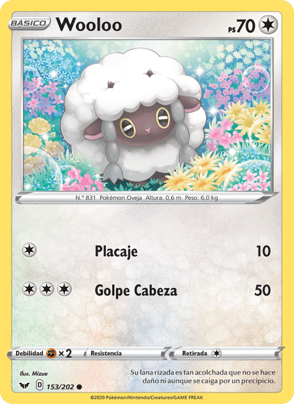 Wooloo, card 153 from Espada y Escudo