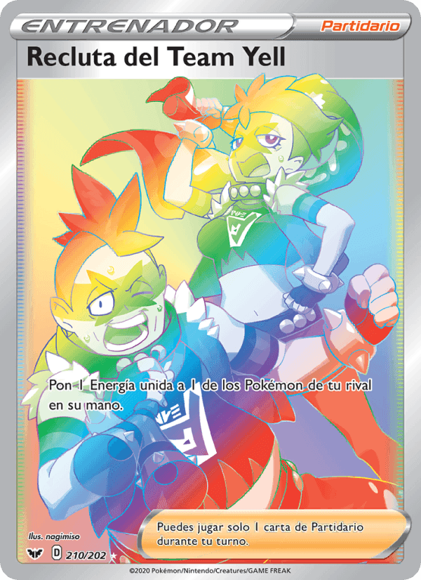 Recluta del Team Yell, card 210 from Espada y Escudo