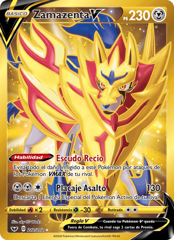 Zamazenta V, carta 212 de Espada y Escudo