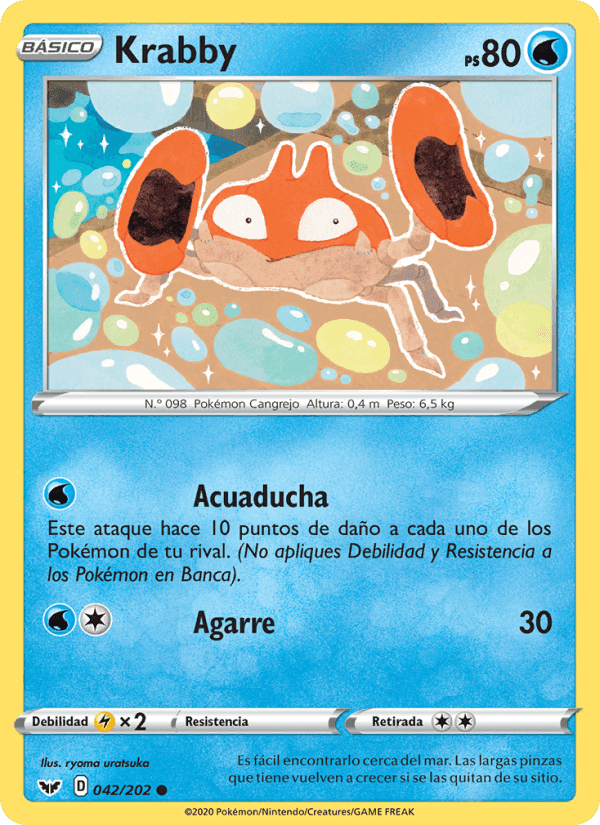 Krabby, carta 42 di Espada y Escudo