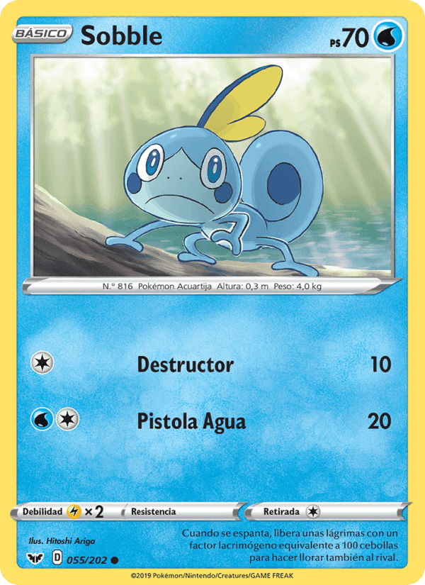 Sobble, card 55 from Espada y Escudo