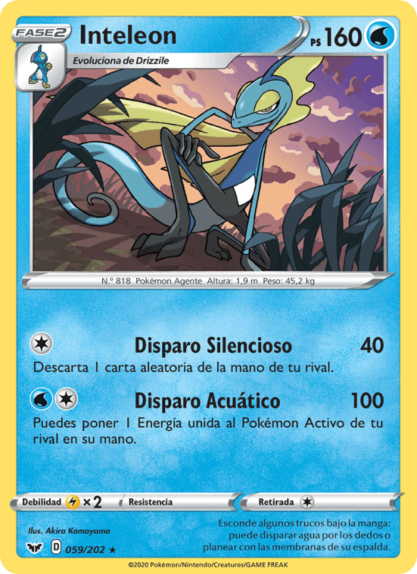 Inteleon, carta 59 di Espada y Escudo