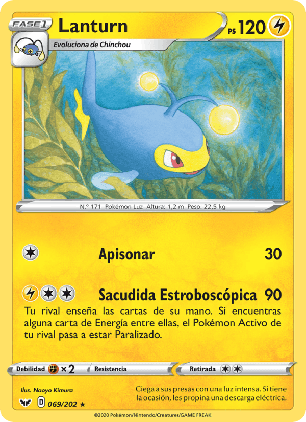 Lanturn, carta 69 de Espada y Escudo