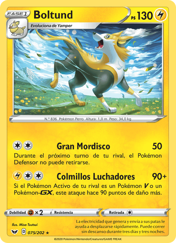 Boltund, carta 75 de Espada y Escudo