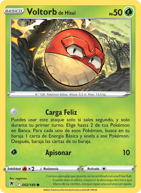 Voltorb de Hisui, carte 002 de Resplandor Astral