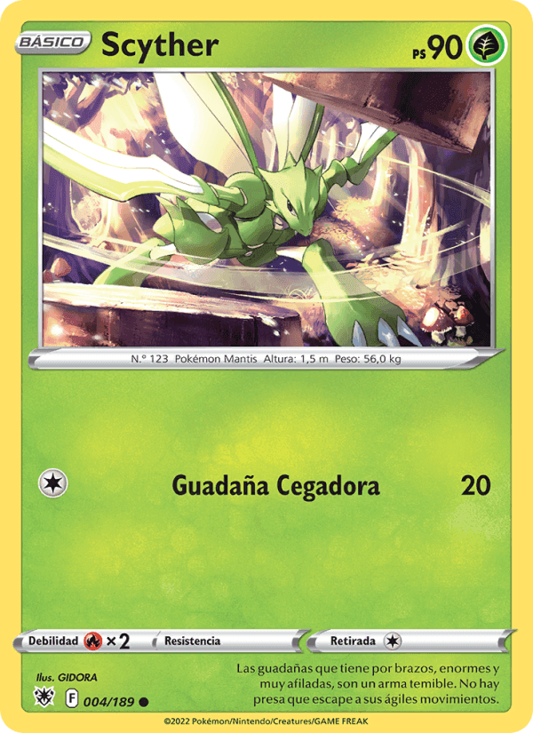 Scyther, carta 004 di Resplandor Astral