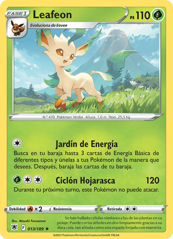 Leafeon, carta 013 di Resplandor Astral