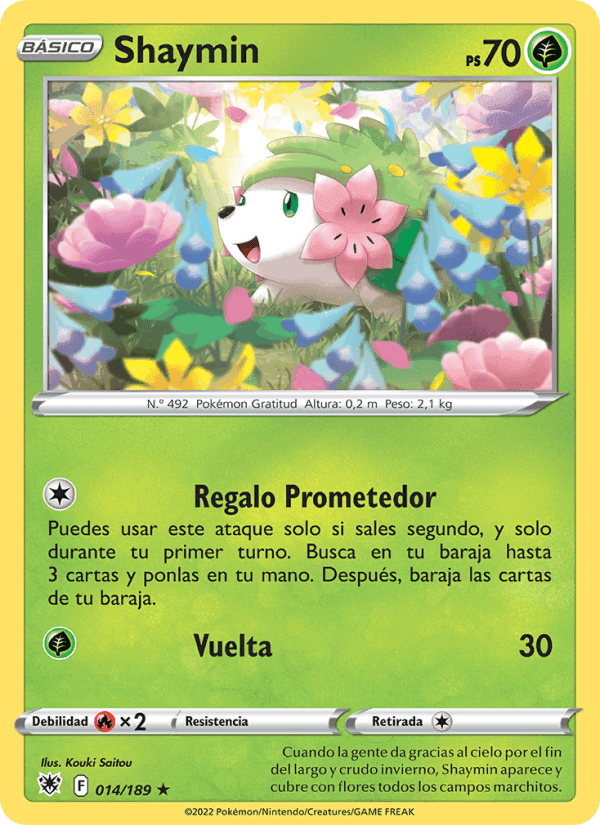 Shaymin, carta 014 de Resplandor Astral