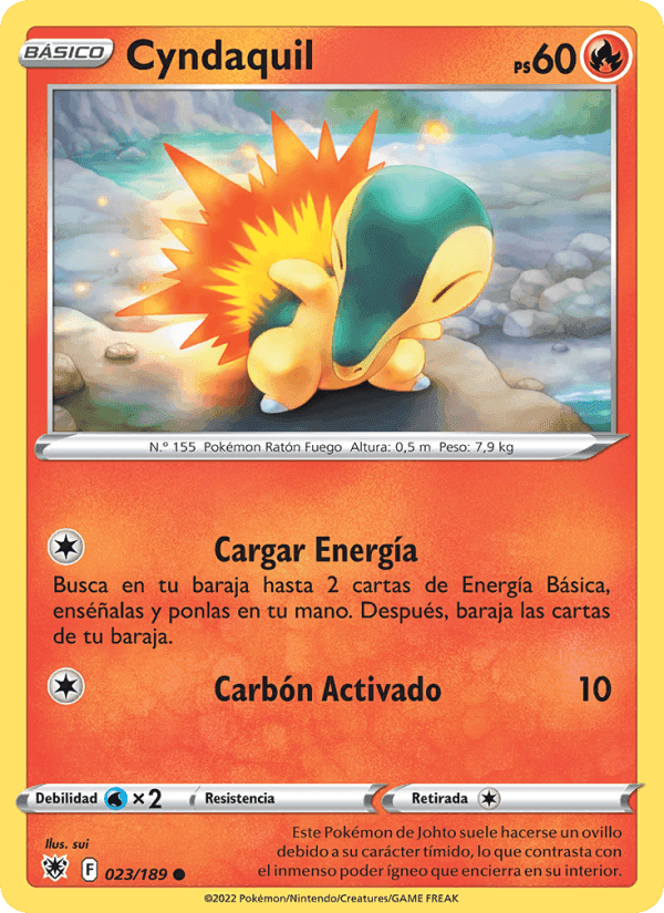 Cyndaquil, carta 023 de Resplandor Astral