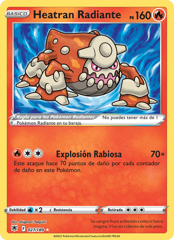 Heatran Radiante, carta 027 di Resplandor Astral