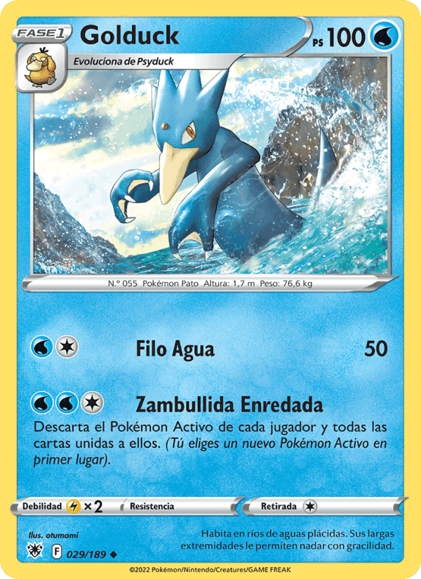 Golduck, carta 029 de Resplandor Astral