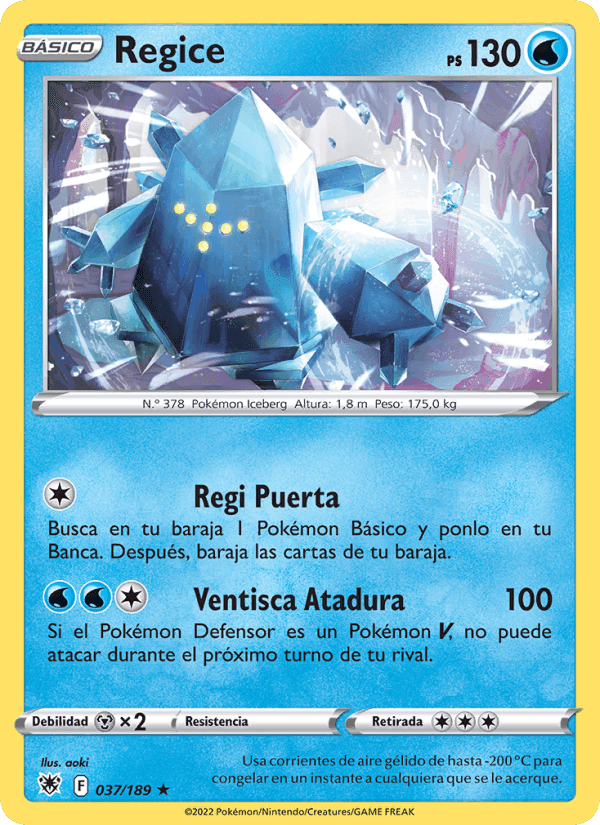 Regice, carta 037 de Resplandor Astral