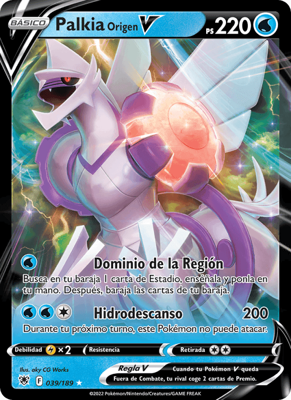 Palkia Origen V, carta 039 de Resplandor Astral