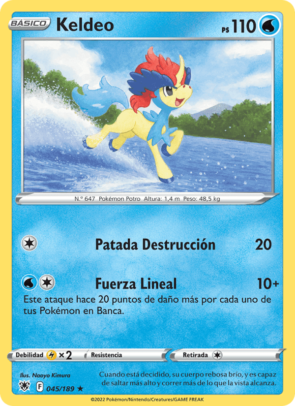 Keldeo, carta 045 de Resplandor Astral