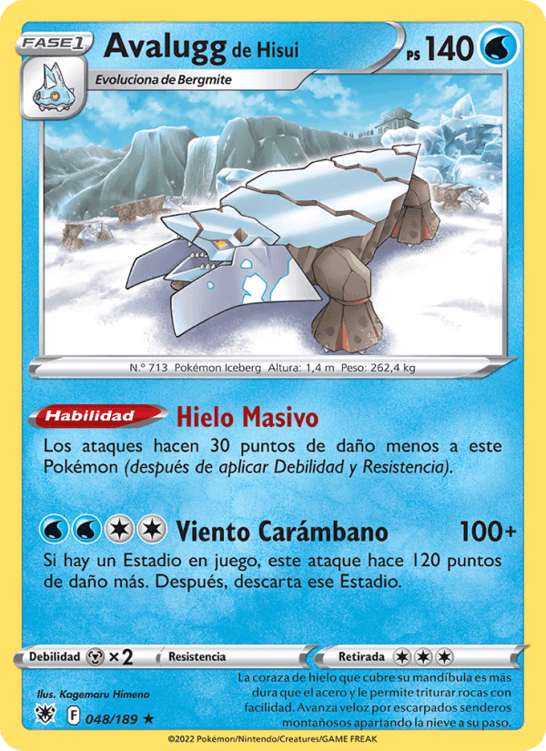Avalugg de Hisui, card 048 from Resplandor Astral