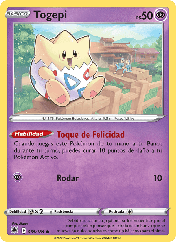 Togepi, carta 055 de Resplandor Astral