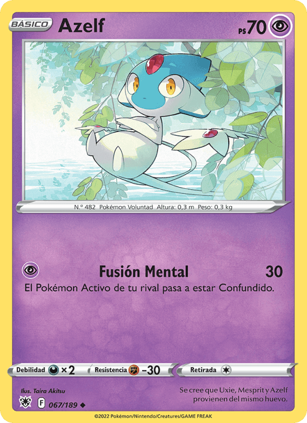 Azelf, card 067 from Resplandor Astral