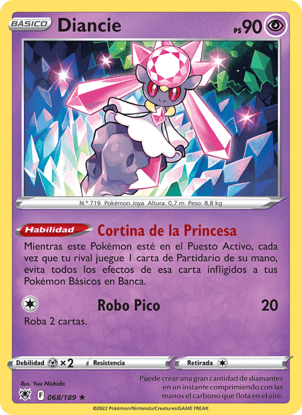 Diancie, card 068 from Resplandor Astral
