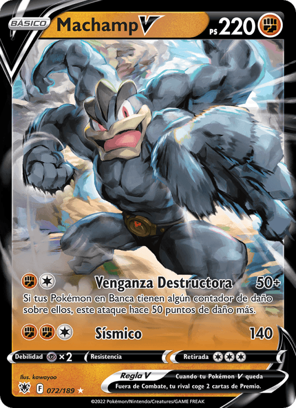 Machamp V, card 072 from Resplandor Astral