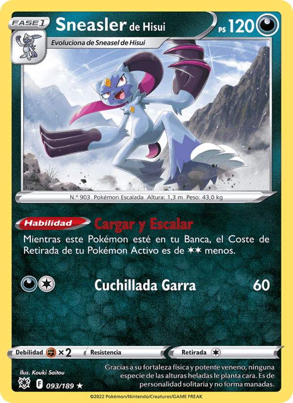 Sneasler de Hisui, carta 093 de Resplandor Astral