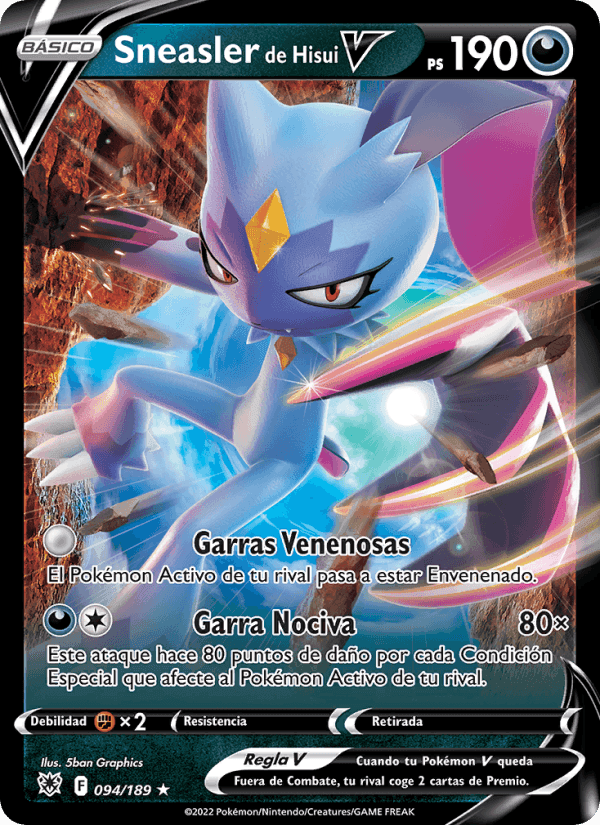 Sneasler de Hisui V, card 094 from Resplandor Astral