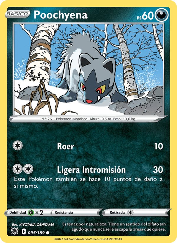 Poochyena, carta 095 de Resplandor Astral