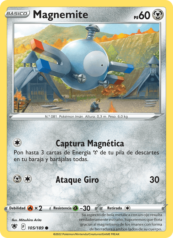Magnemite, carta 105 de Resplandor Astral
