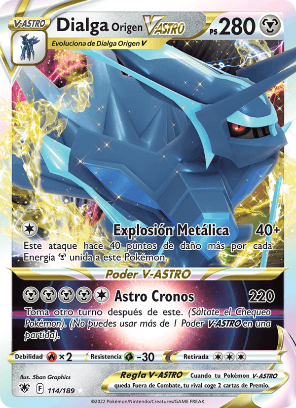 Dialga Origen V-ASTRO, card 114 from Resplandor Astral
