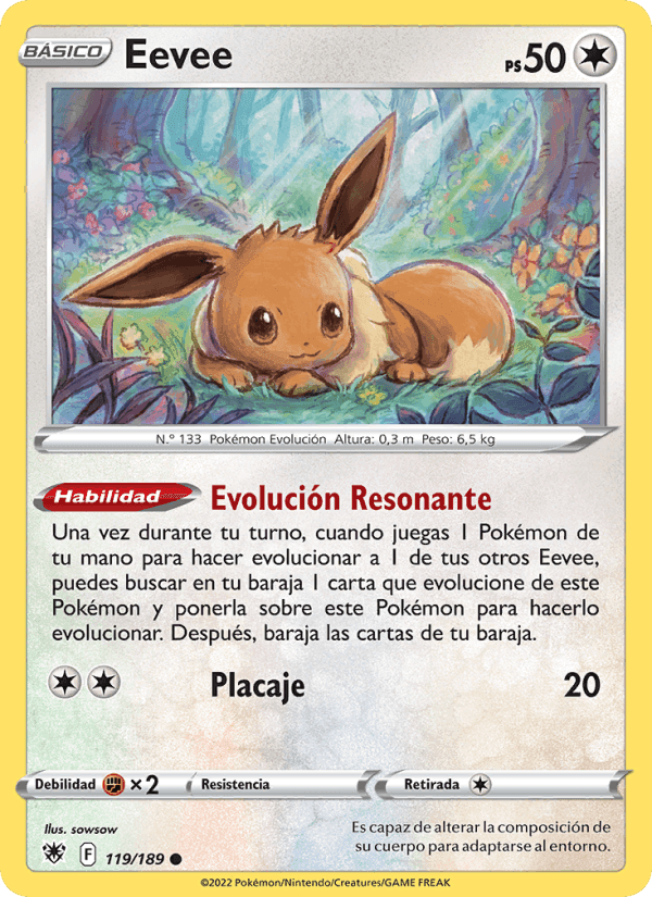 Eevee, carta 119 de Resplandor Astral