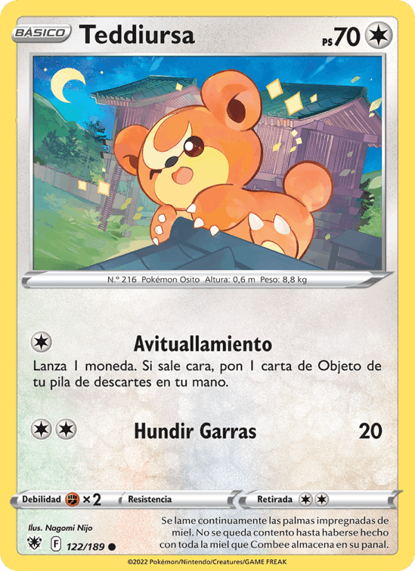 Teddiursa, carta 122 di Resplandor Astral