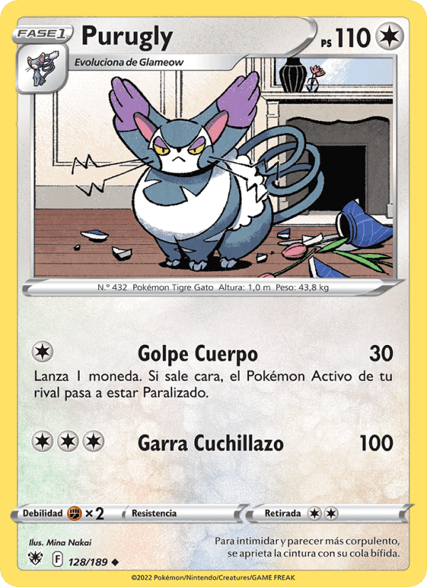 Purugly, carta 128 de Resplandor Astral