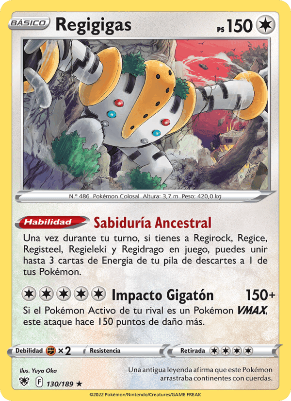 Regigigas, carta 130 de Resplandor Astral
