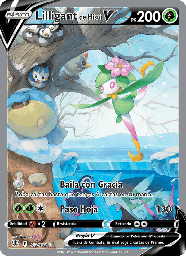 Lilligant de Hisui V, carte 163 de Resplandor Astral