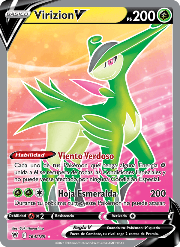 Virizion V, carta 164 di Resplandor Astral
